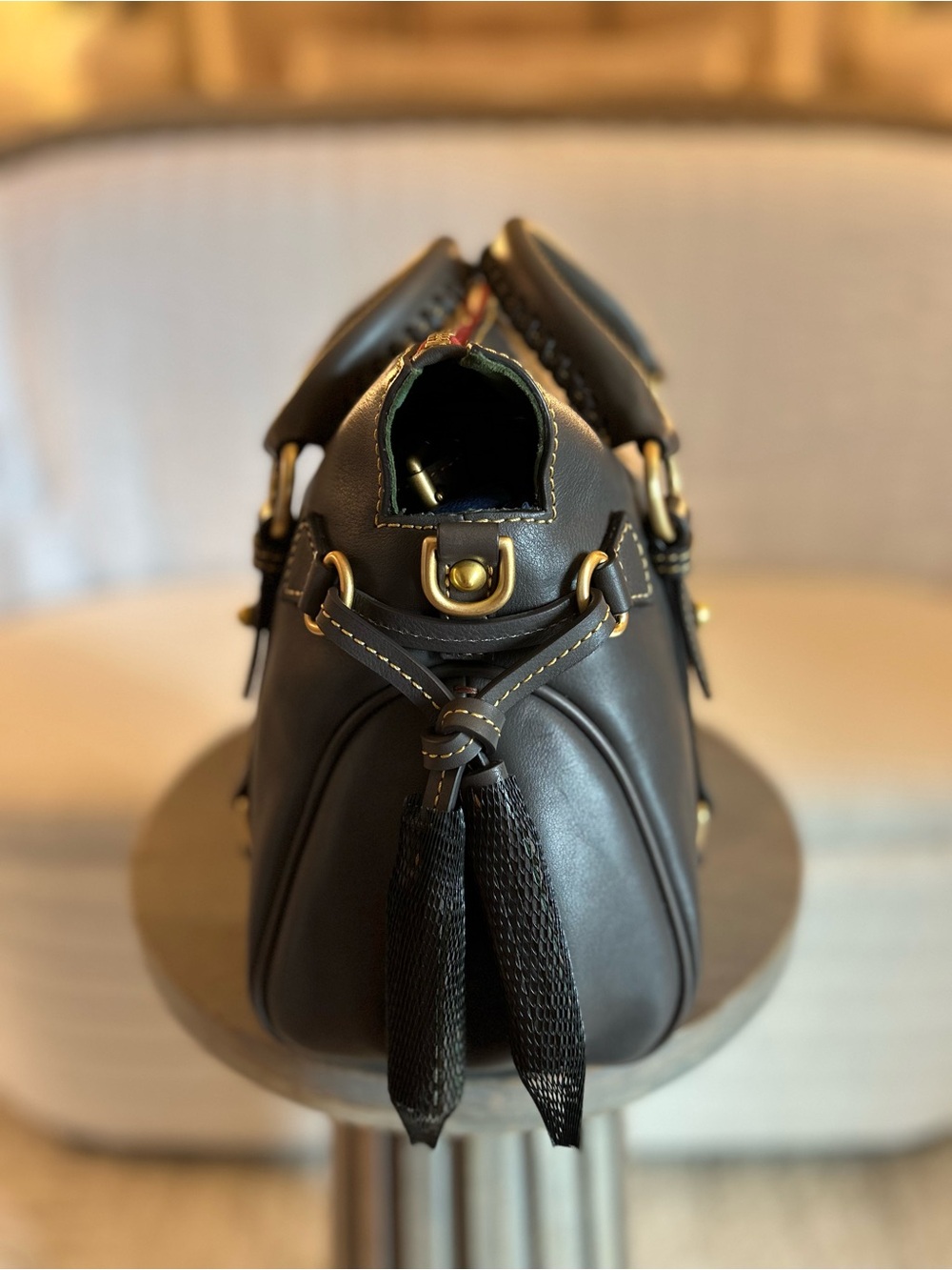 Dooney and Bourke Florentine Mini Satchel in CHARCOAL - Picture 9 of 15